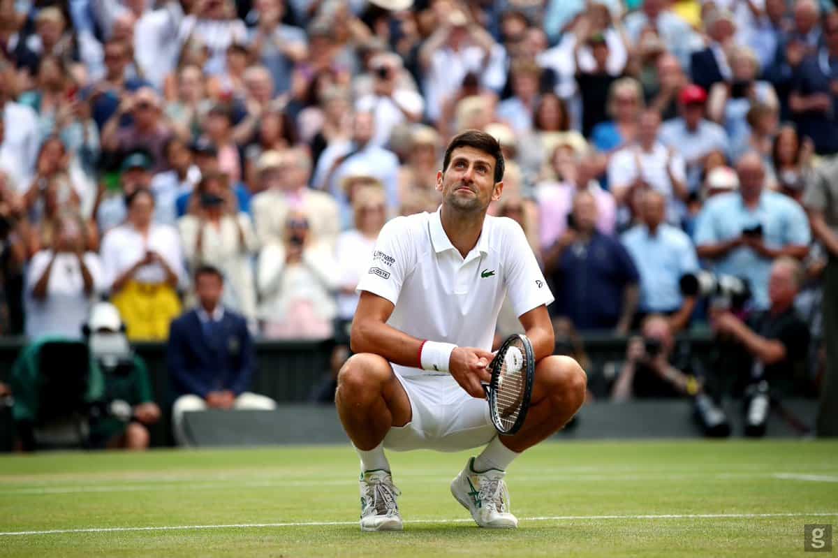 Novak Djokovic sull'erba di Wimbledon