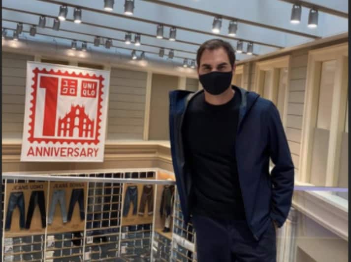 Roger Federer in visita a Milano