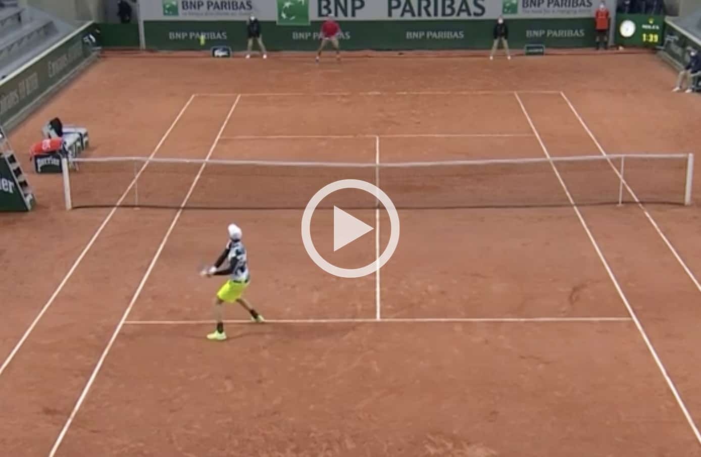 Sinner batte Coria a Parigi, il video