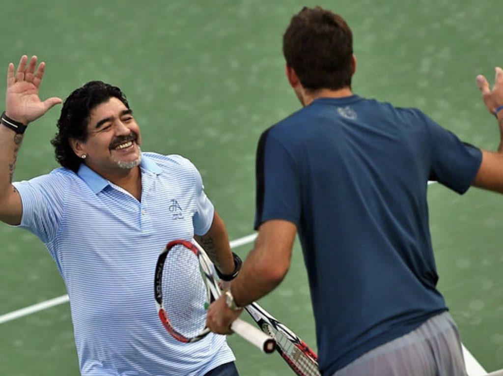 Juan Martin Del Potro e Diego Armando Maradona