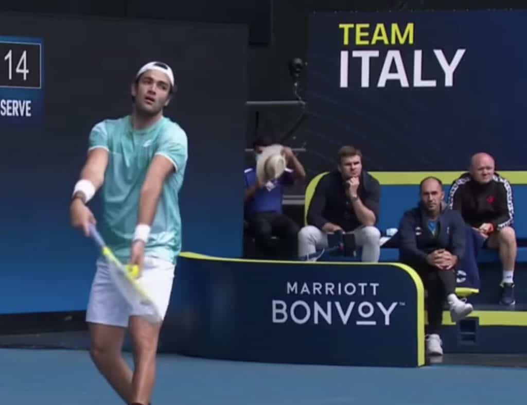 Matteo Berrettini schianta Thiem all'Atp Cup 2021