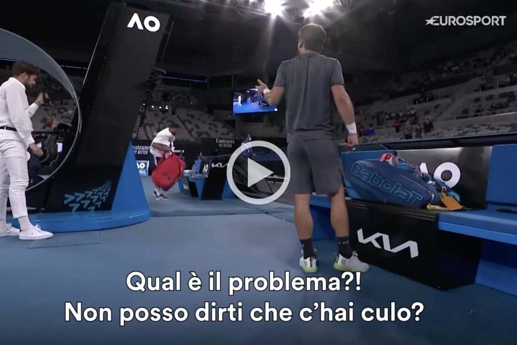 Fognini-Caruso, lite in diretta tv