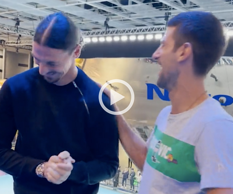 L'incontro a Torino tra Ibrahimovic e Djokovic