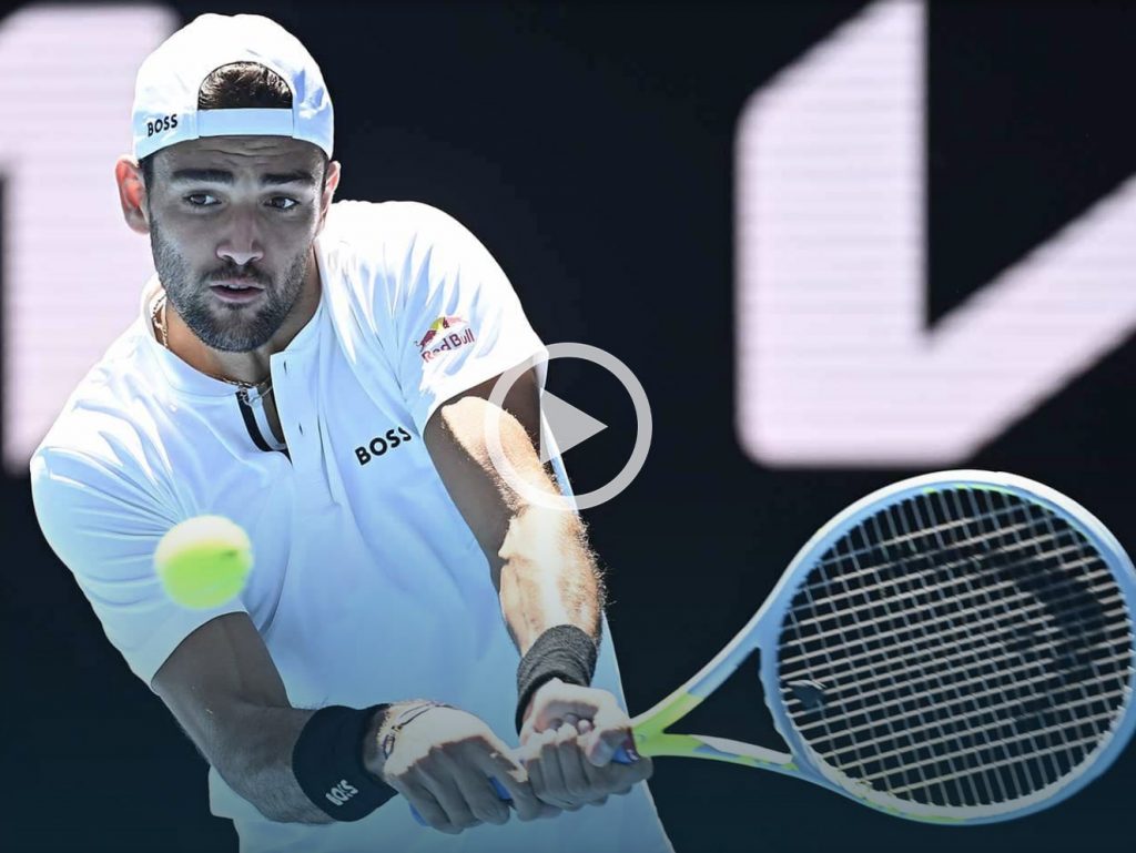 Il gran rovescio messo a segno da Berrettini contro Alcaraz