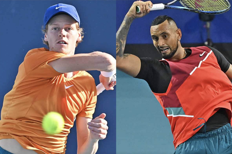 Sinner e Kyrgios si fronteggiano a Miami