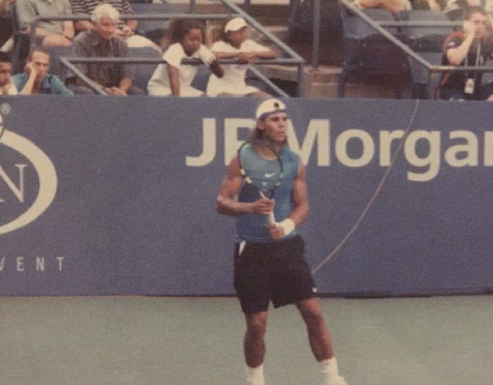 US Open 2006, Nadal si allena sotto gli occhi di Naomi Osaka