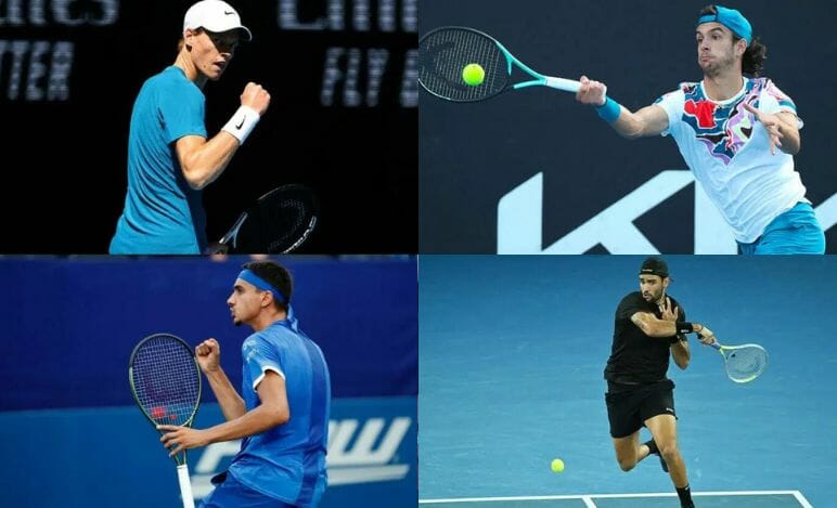sinner berrettini musetti sonego