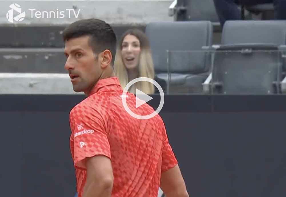 Norrie colpisce Djokovic con una pallata a Roma