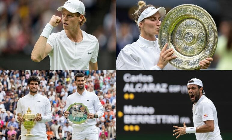 sinner berrettini alcaraz djokovic vondrousova