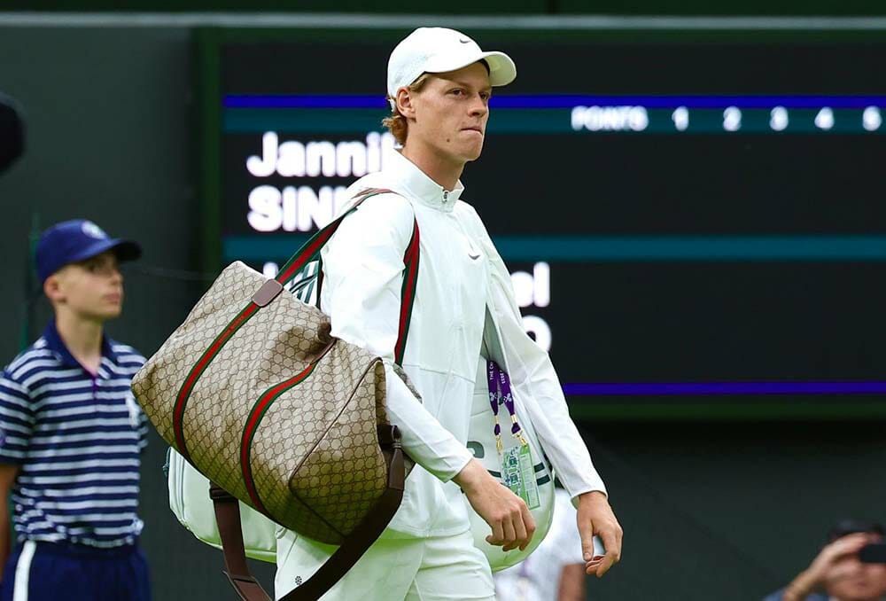 Borsa di Gucci per Sinner a Wimbledon