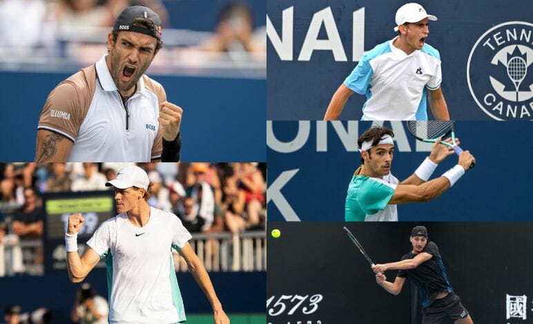sinner berrettini arnaldi musetti sonego