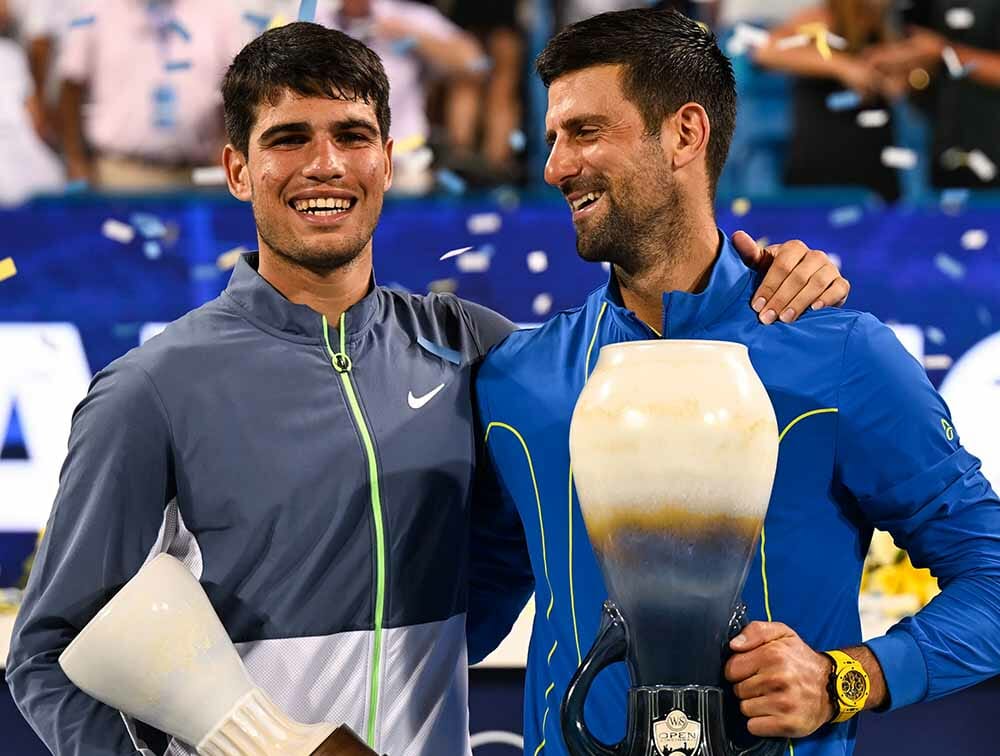 Djokovic tallona Alcaraz in vetta al ranking Atp