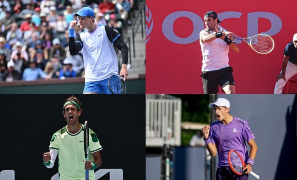 Sinner, Berrettini, Musetti, Arnaldi