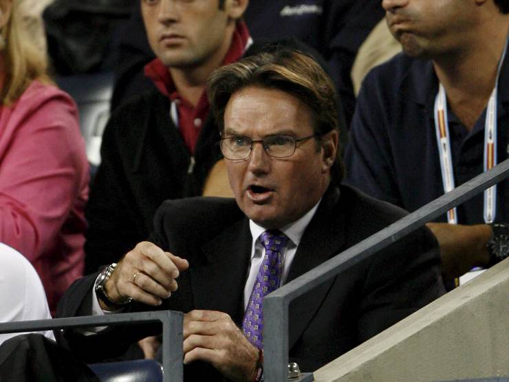 Jimmy Connors si agita sugli spalti