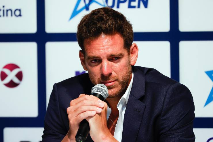 Del Potro risponde alle domande in conferenza stampa.