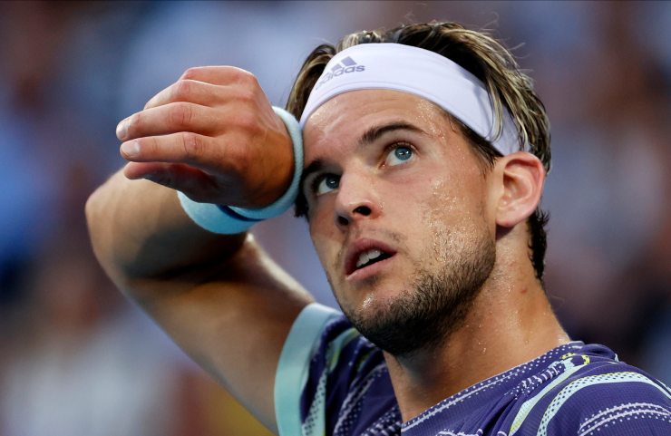 Dominic Thiem durante un match