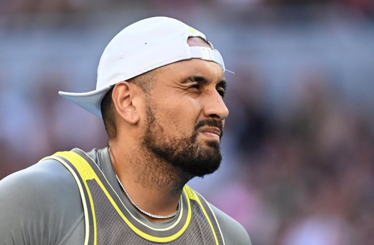 Nick Kyrgios sofferente agli Australian Open