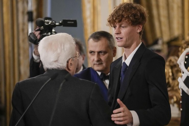 Mattarella e Sinner lo scorso anno al Quirinale