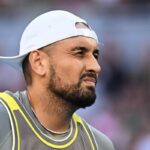 Smorfia di Nick Kyrgios durante un match