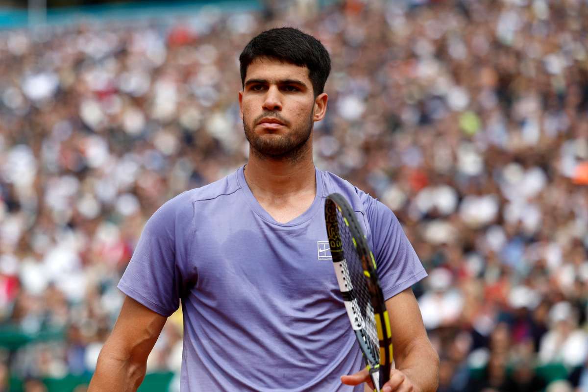 Carlos Alcaraz durante un match
