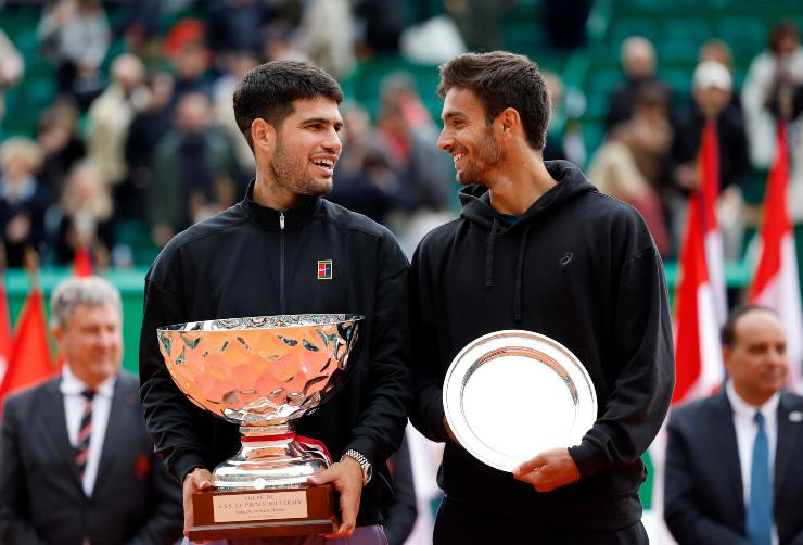 Alcaraz e Musetti alla premiazione di Monte Carlo