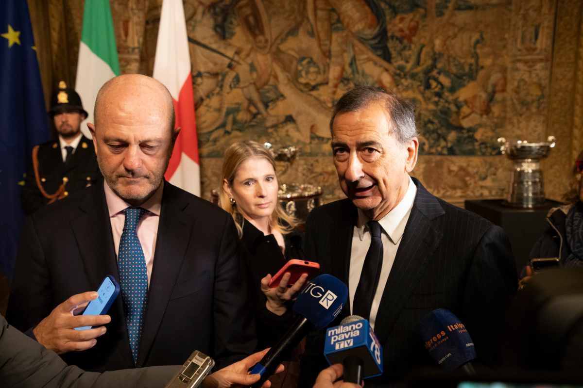 Angelo Binaghi ad un incontro istituzionale