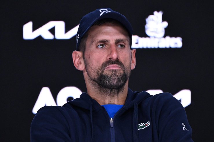 Novak Djokovic in conferenza stampa