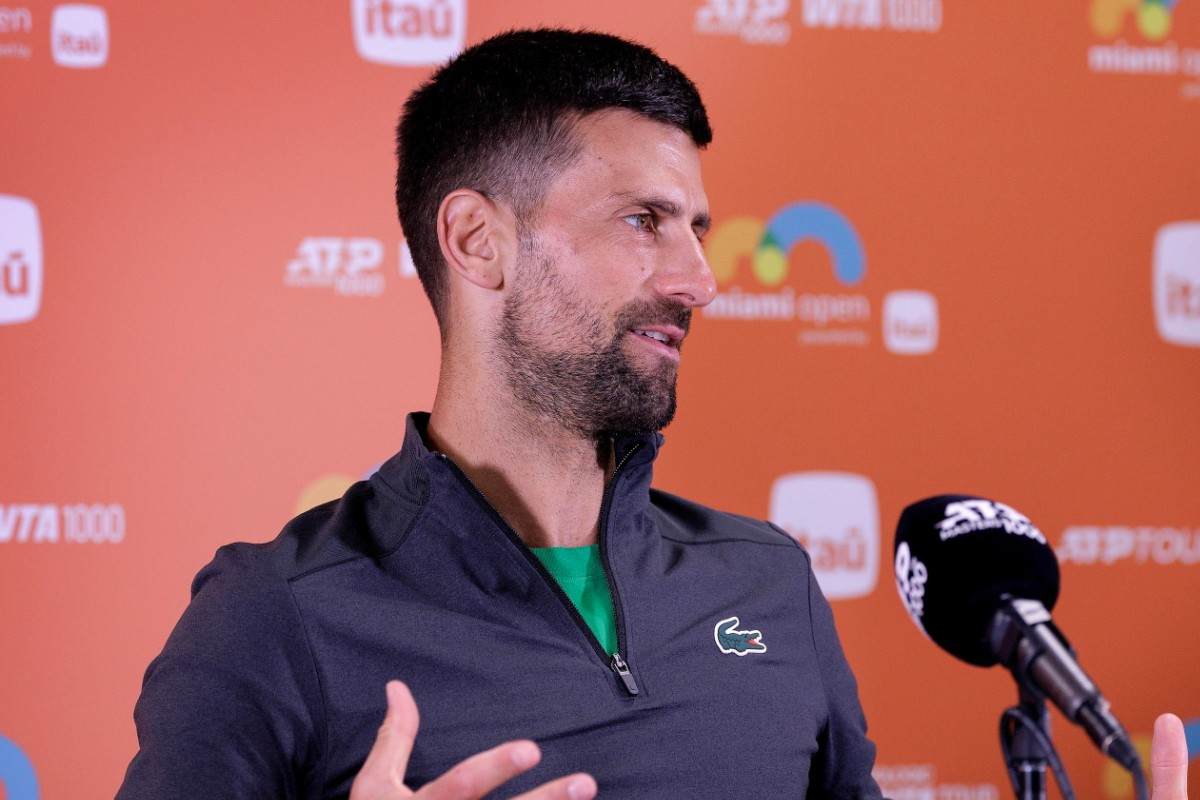 Novak Djokovic in conferenza stampa