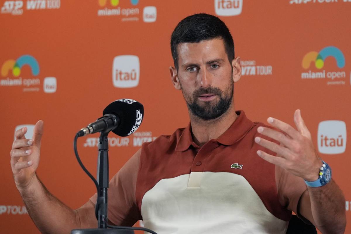 Novak Djokovic in conferenza stampa