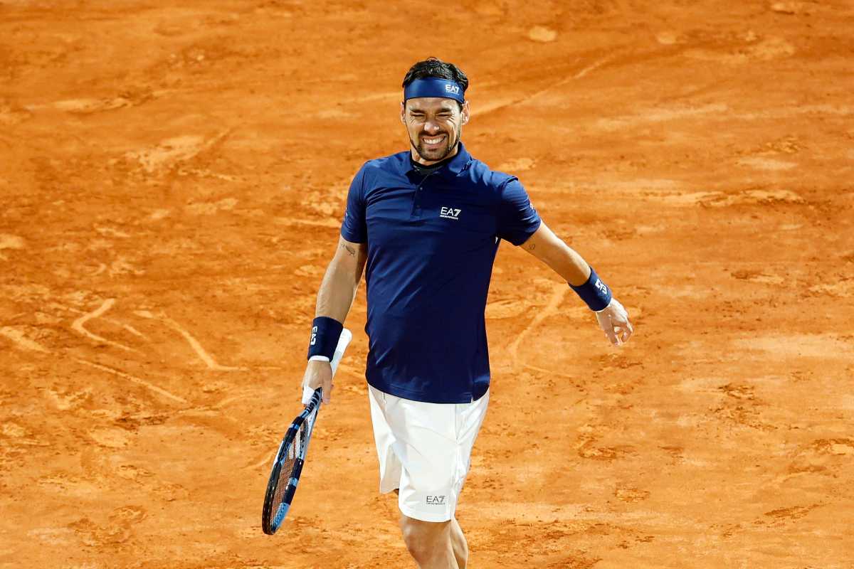 Fabio Fognini fa una smorfia di disapputo
