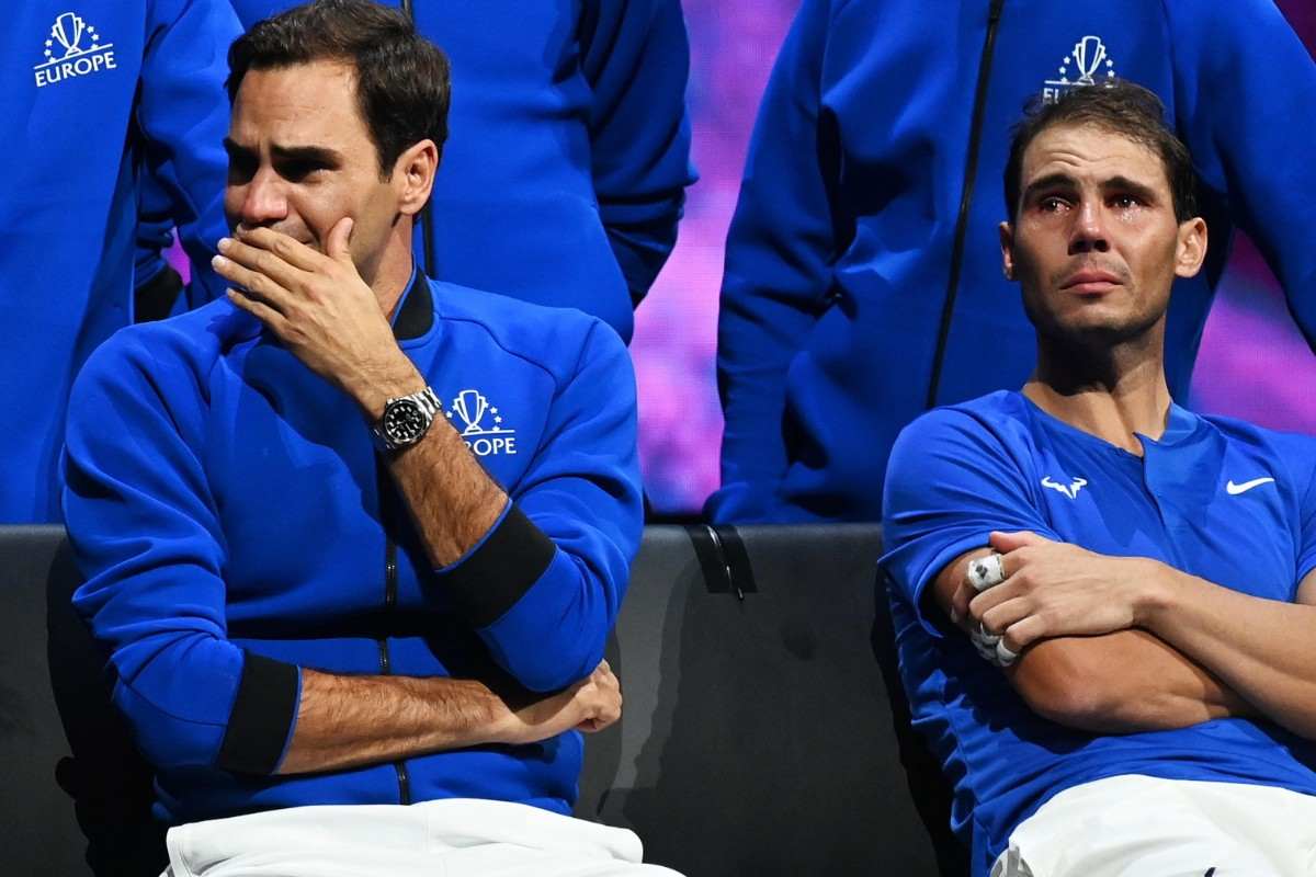 Federer e Nadal in lacrime nel giorno dell'addio al tennis dello svizzero