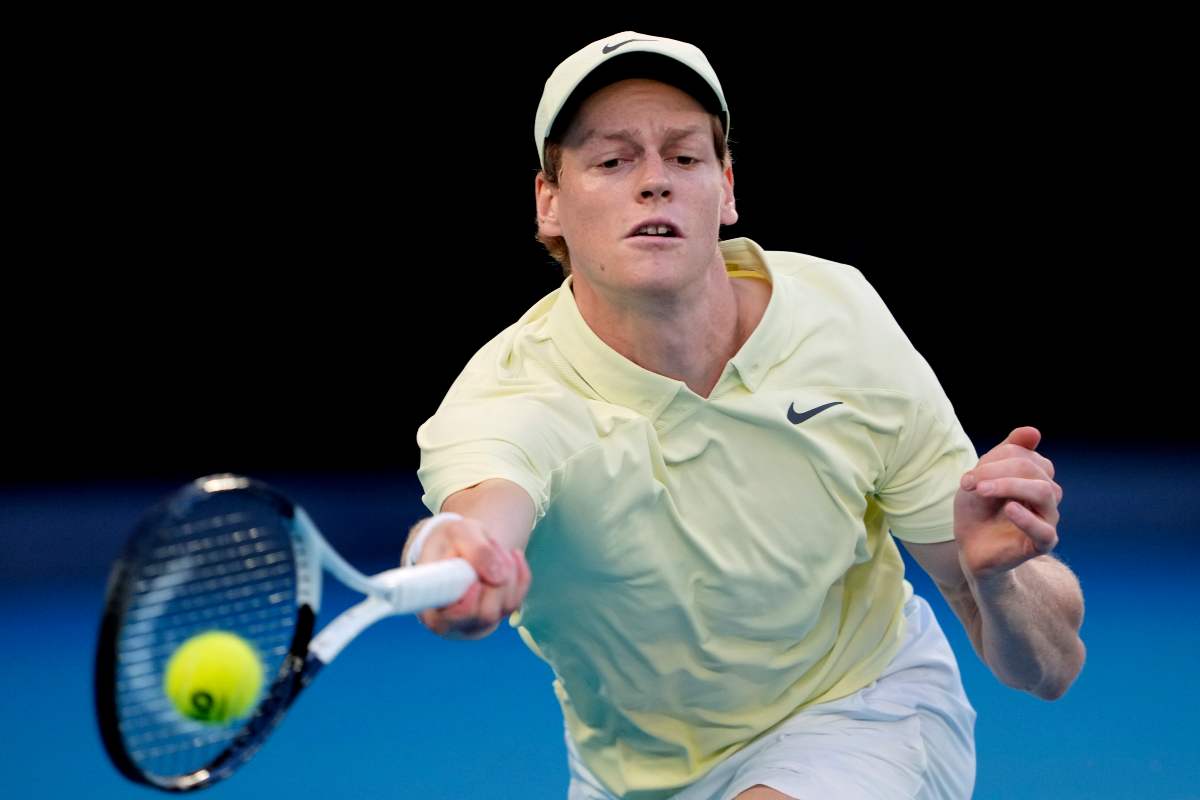 Il tennista altoatesino e numero uno al mondo Jannik Sinner in gara