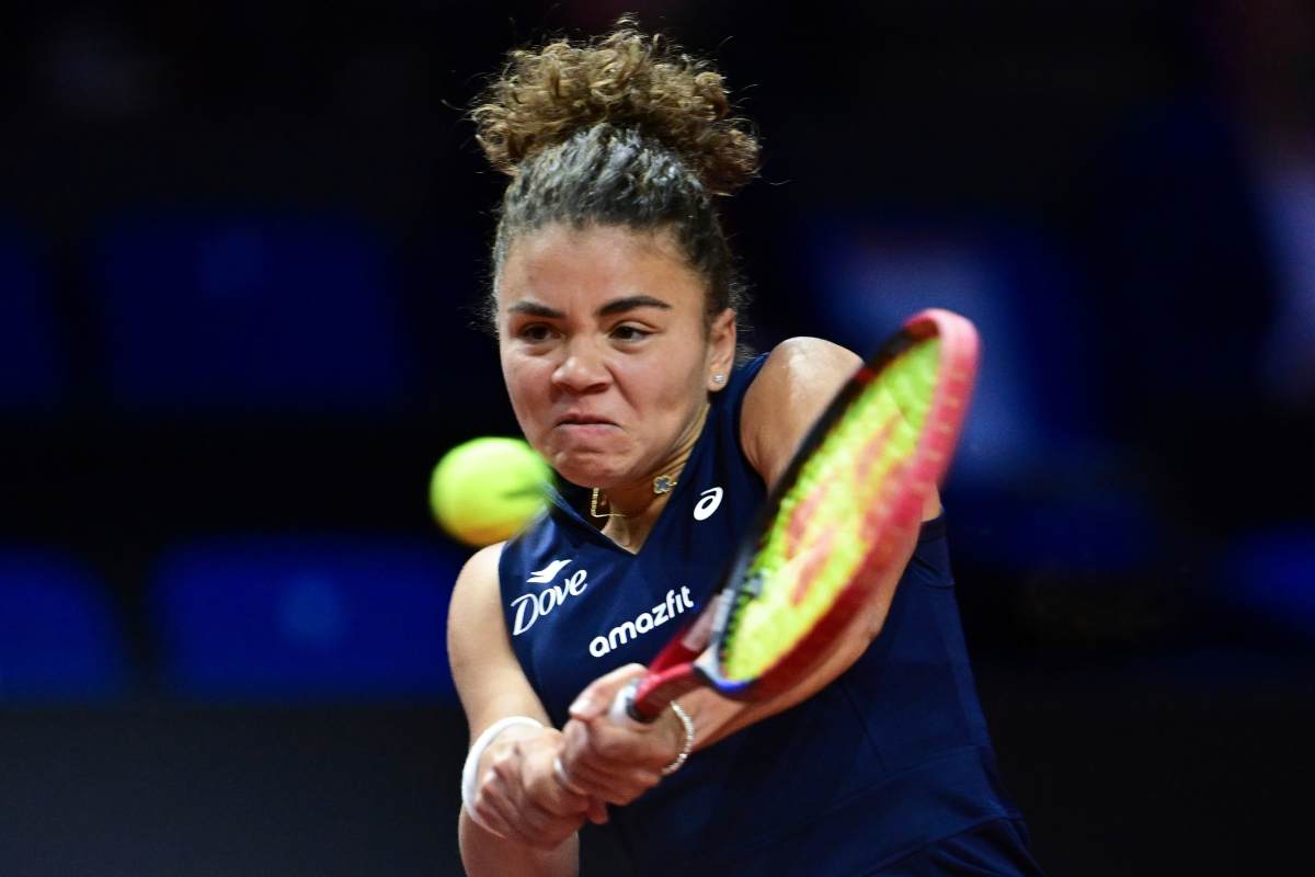 La tennista azzurra Jasmine Paolini durante un match