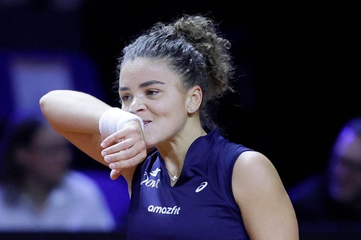 Jasmine Paolini durante la semifinale di Stoccarda