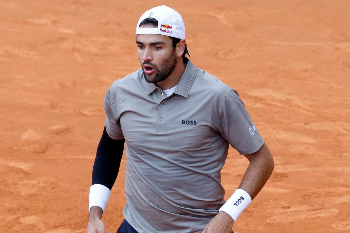 Matteo Berrettini in campo a Monte Carlo