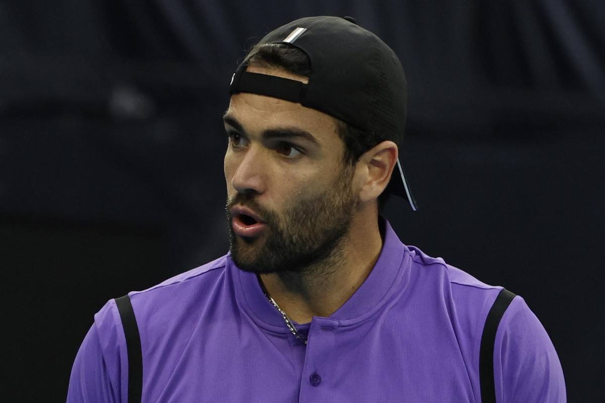 Matteo Berrettini sorpreso in campo