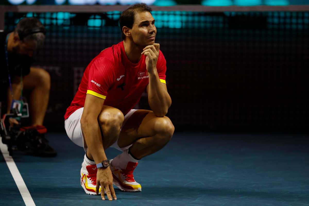Nadal piange in campo dopo il match