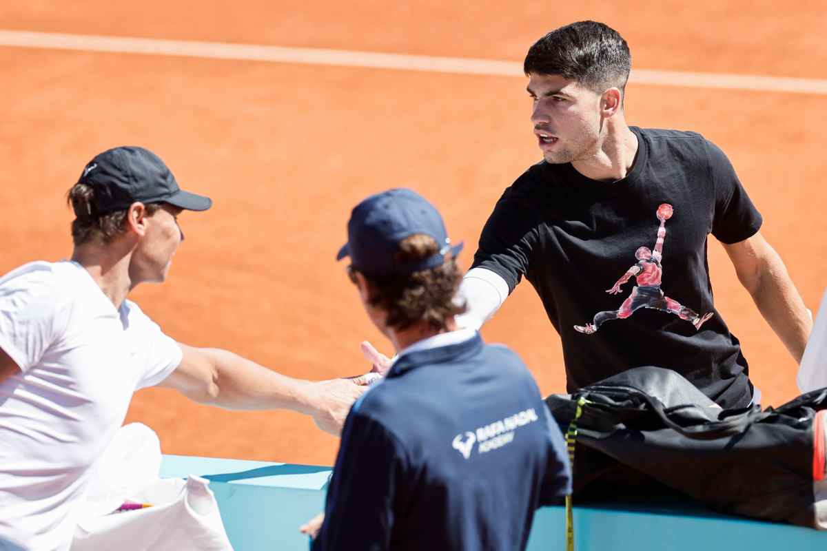 Rafa Nadal saluta Carlos Alcaraz