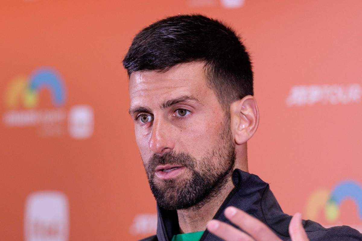 Novak Djokovic in conferenza stampa