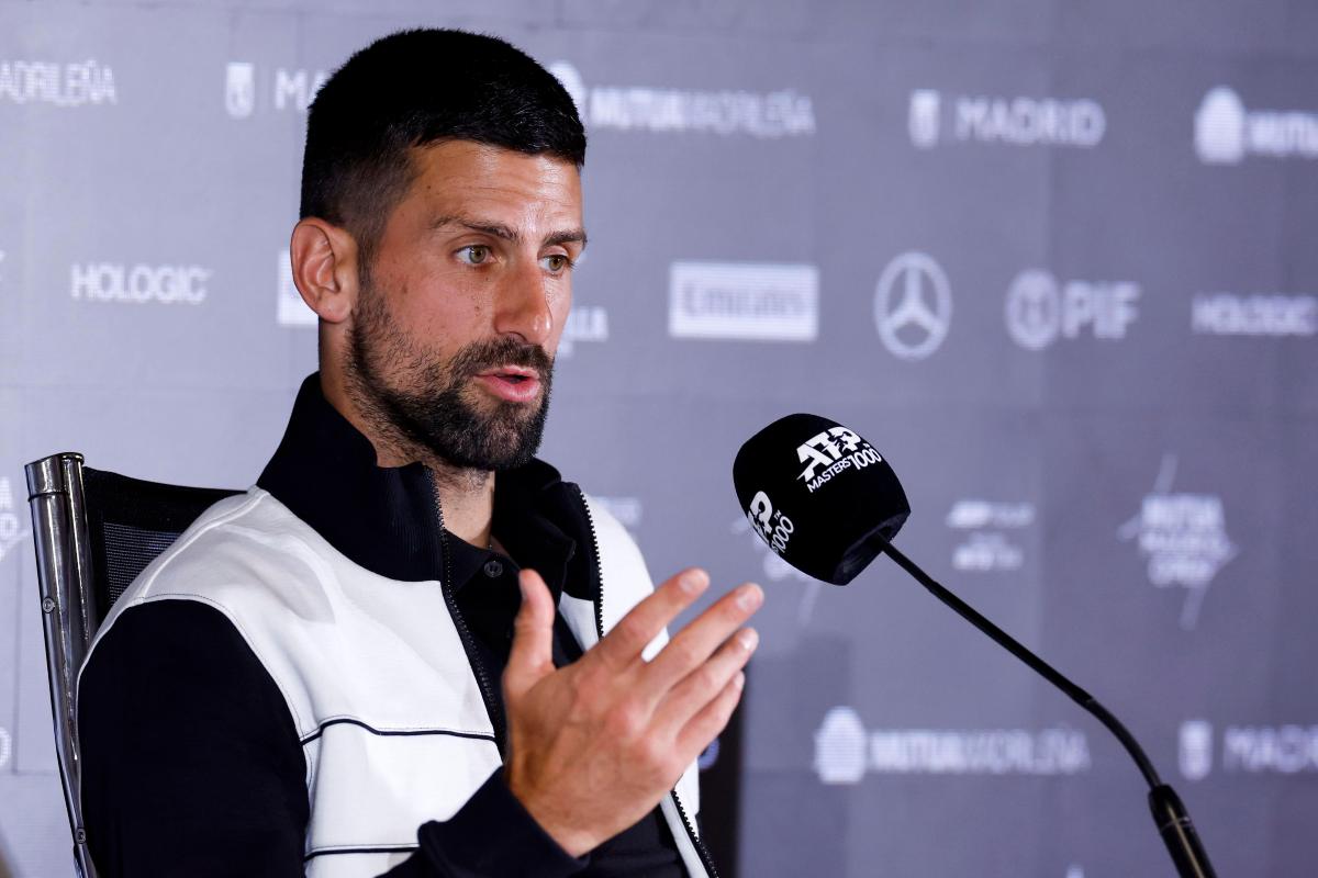 Novak Djokovic in conferenza stampa