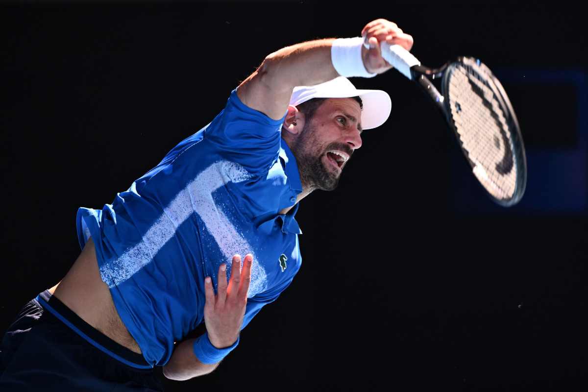 Novak Djokovic durante un match