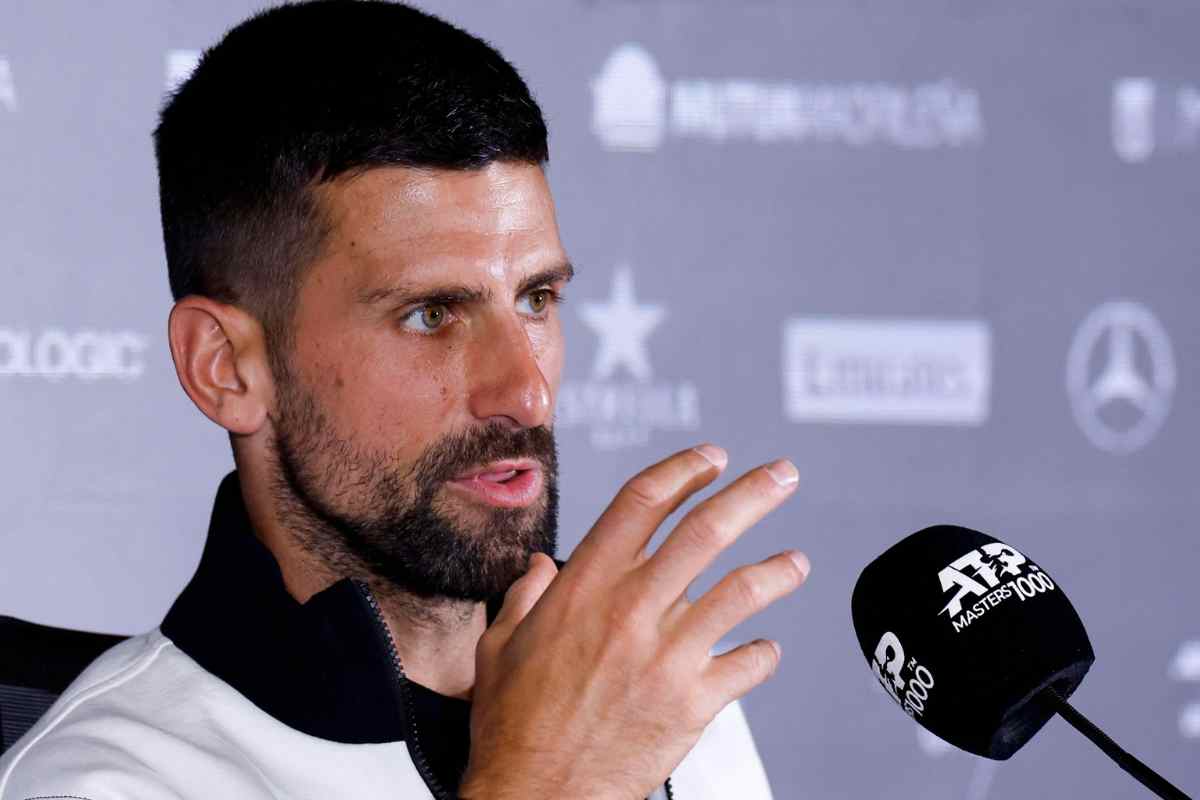 Novak Djokovic in conferenza stampa 