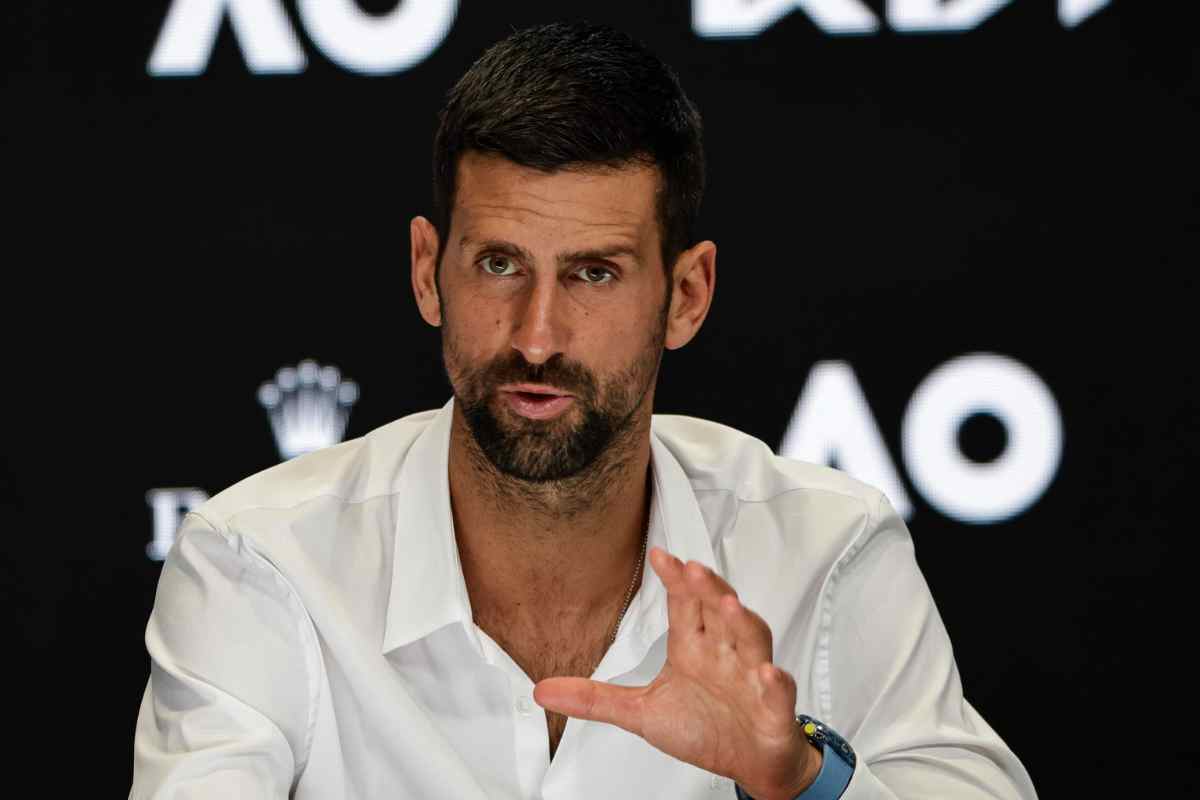Novak Djokovic in conferenza stampa