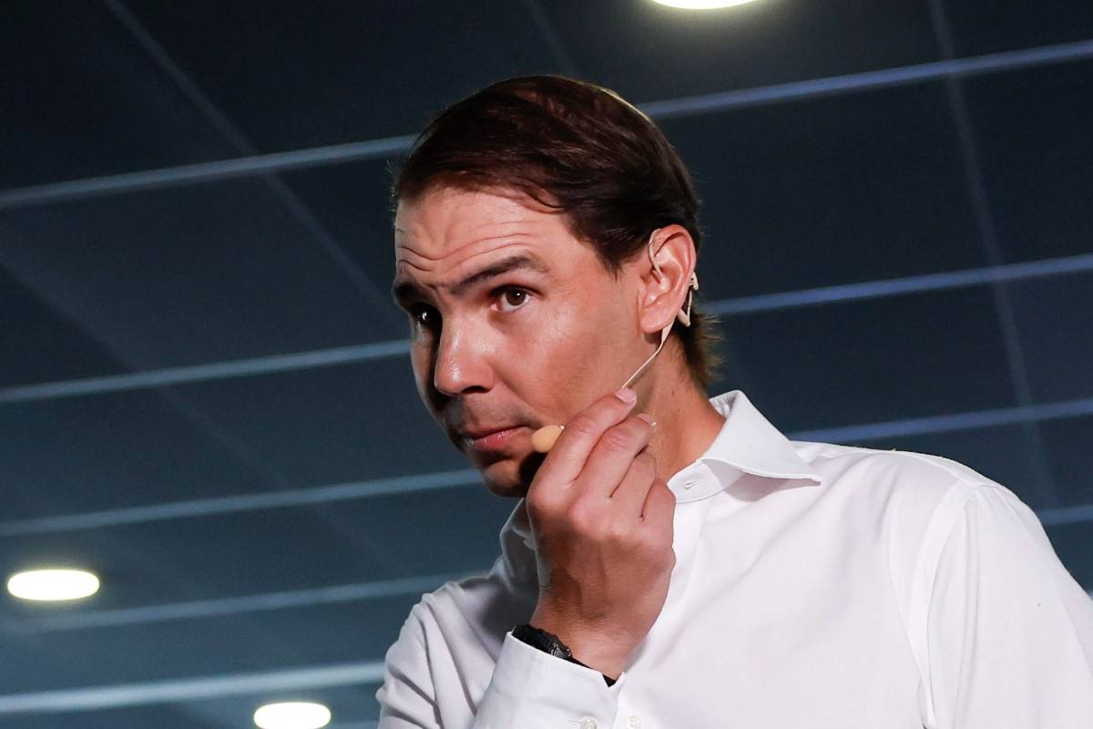 Rafa Nadal nel corso di un evento