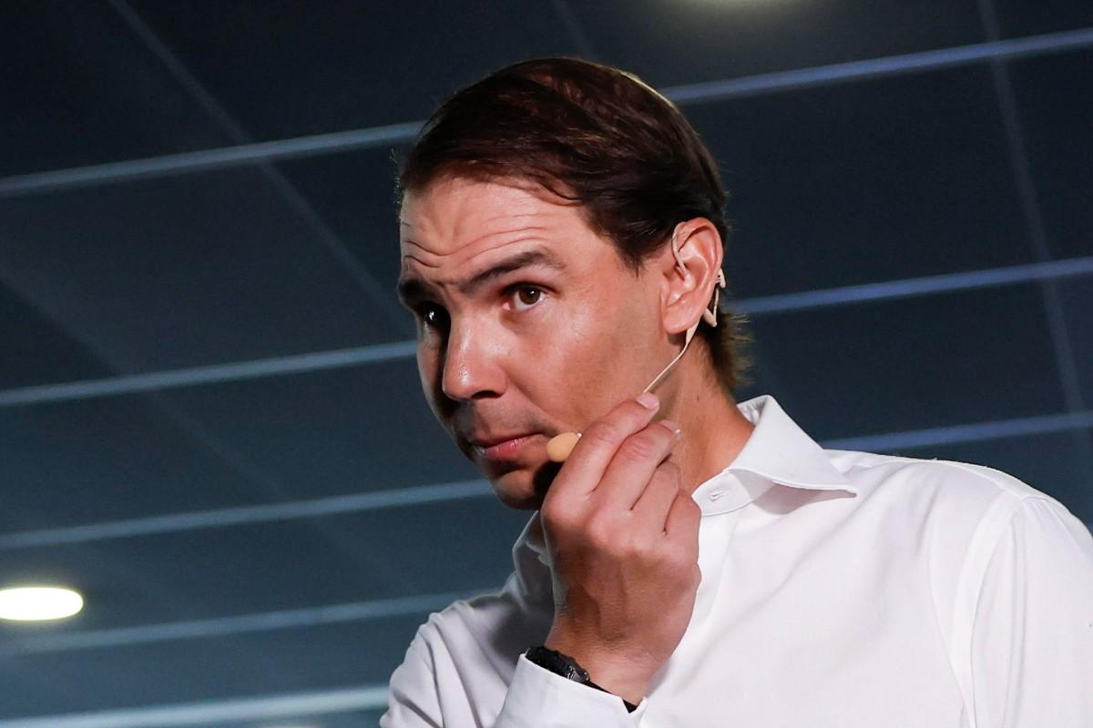 Rafa Nadal nel corso di un evento