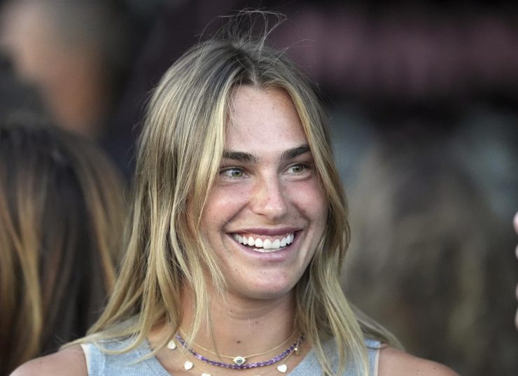 Aryna Sabalenka sorridente a Fort Lauderdale