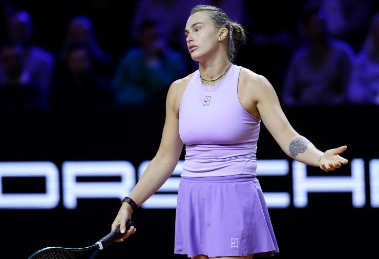 Aryna Sabalenka rassegnata dopo un punto perso a Stoccarda