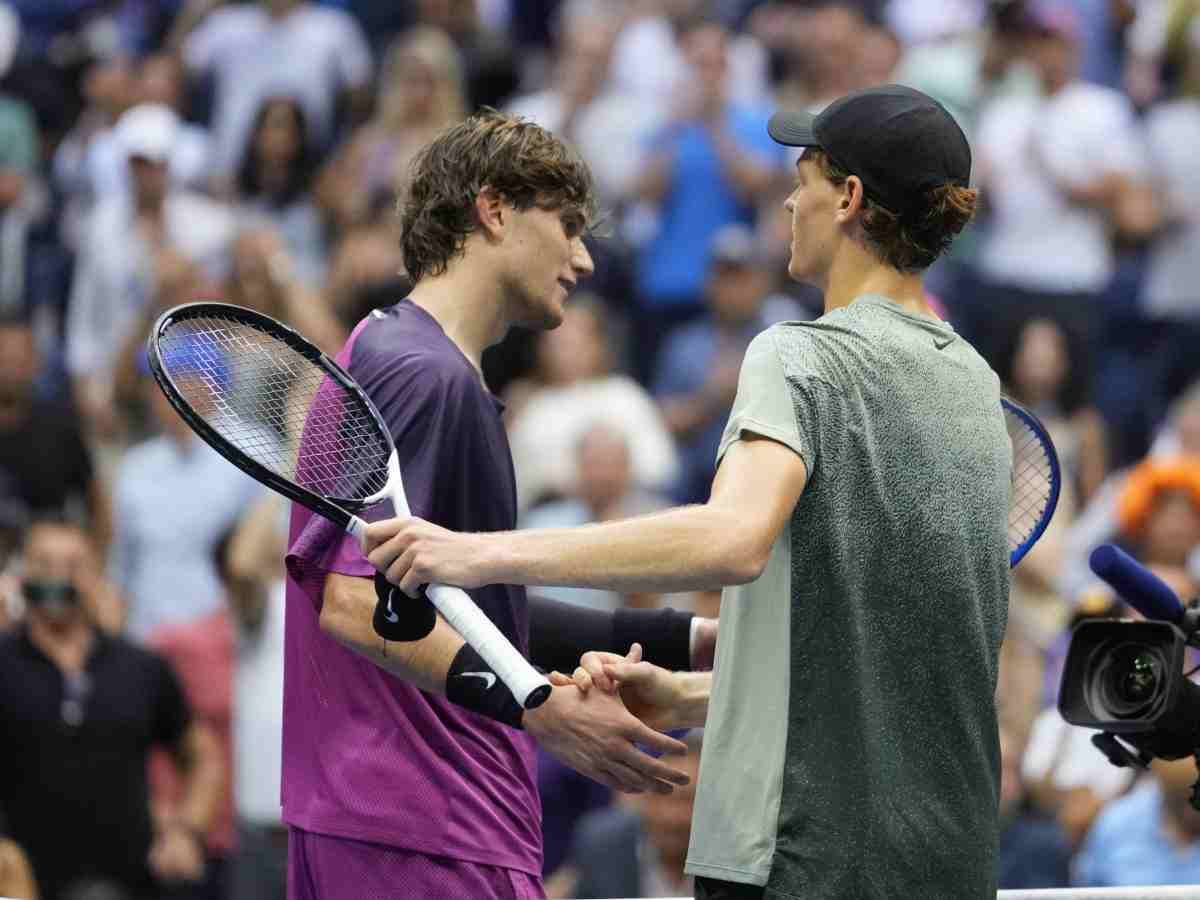 Jannik Sinner e Jack Draper si salutano dopo la semifinale degli US Open 2024