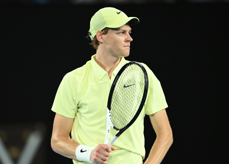 Jannik Sinner durante gli Australian Open