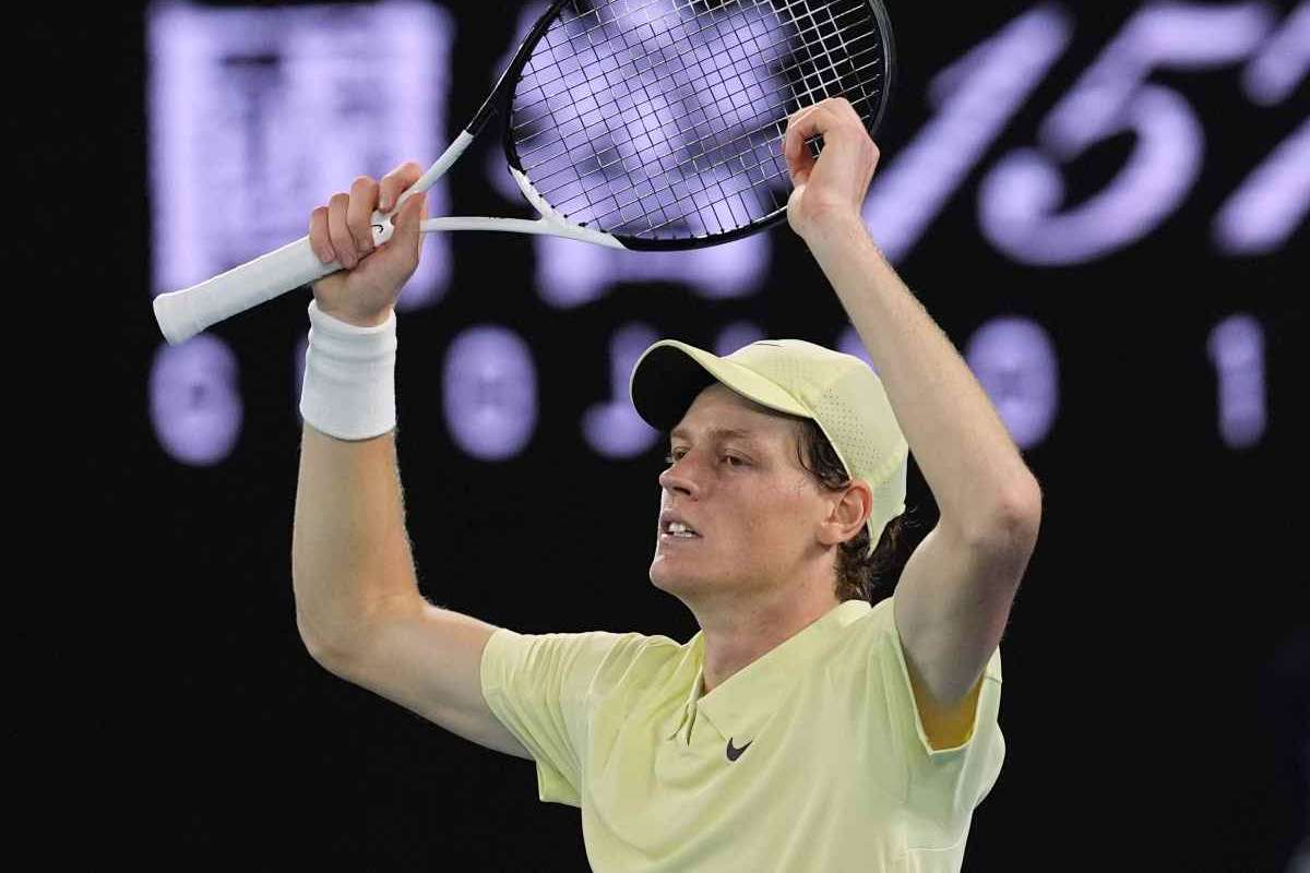 Jannik Sinner esulta agli Australian Open